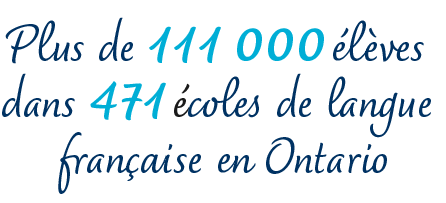 Plus de 111 000 élèves dans 471 écoles de langue française en Ontario